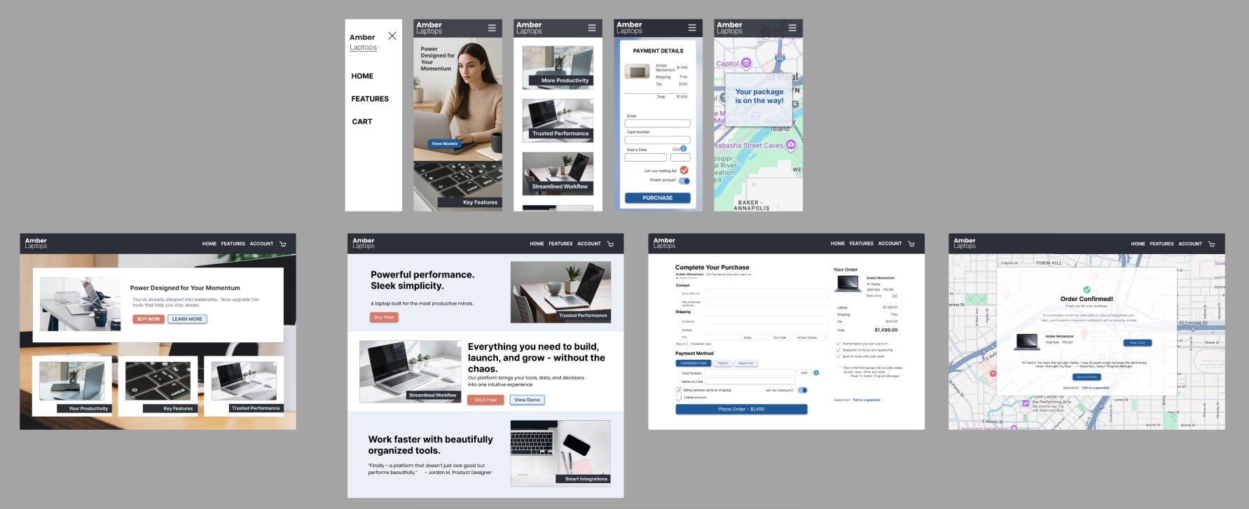 Stage: Finished Design for both desktop and mobile.